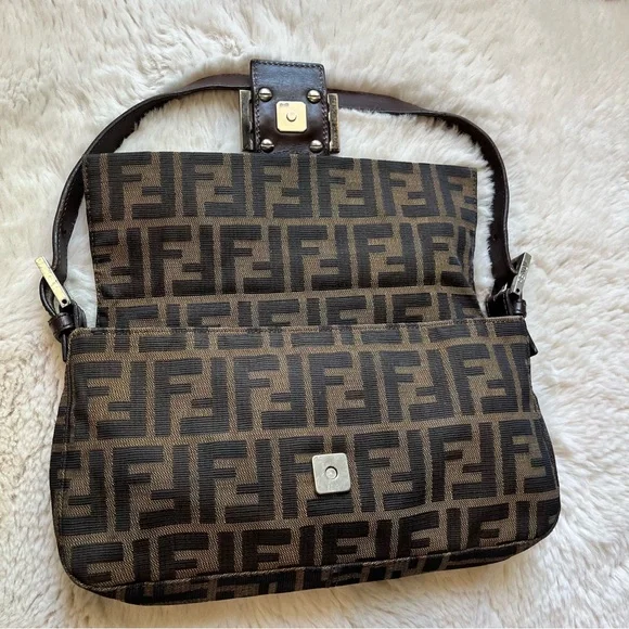 Fendi Brown and Black Shoulder Bag - Picture 5 of 14